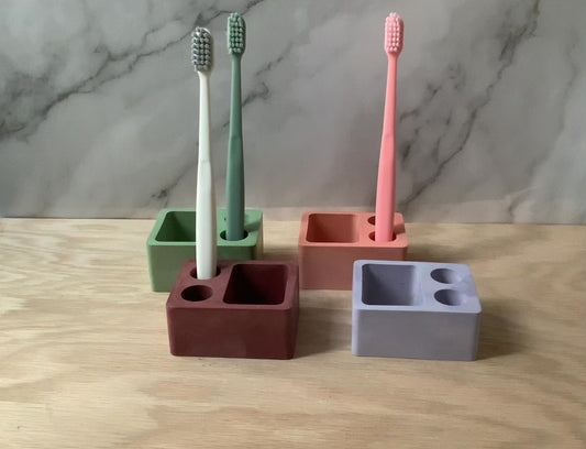 Modern Stone Bathroom Accessory block | Concrete Gypsum decor | Bathroom Organization