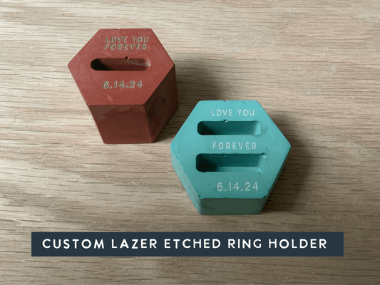 Personalized Ring organizer | Cement Ring Storage