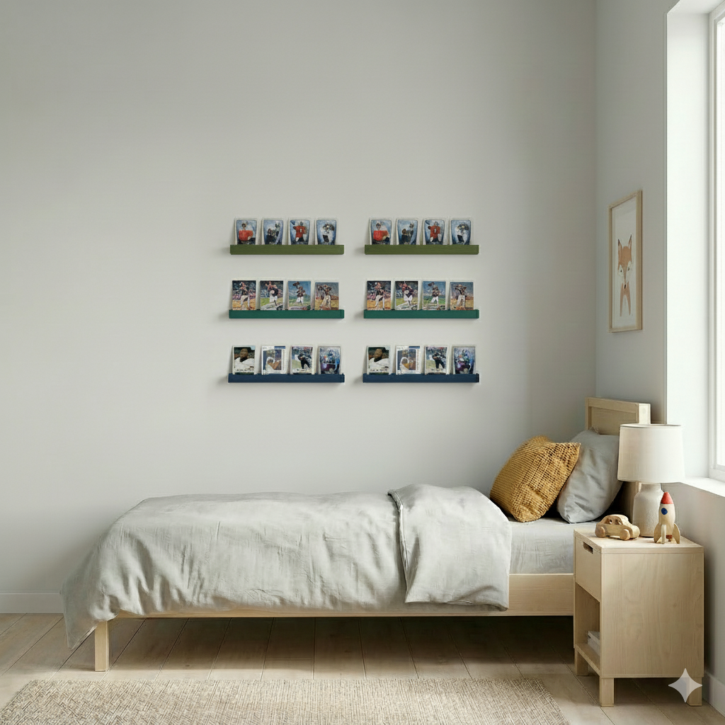 Modular Picture Ledge Shelf - 12 Inch Interlocking Wall Display Rail for Photo Gallery Art