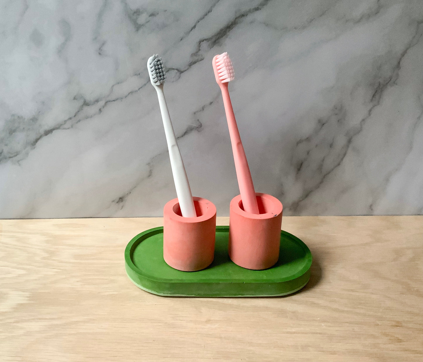 Toothbrush Holder | Modern Bathroom Accessories | Single Cement Toothbrush Stand | Razor Stand