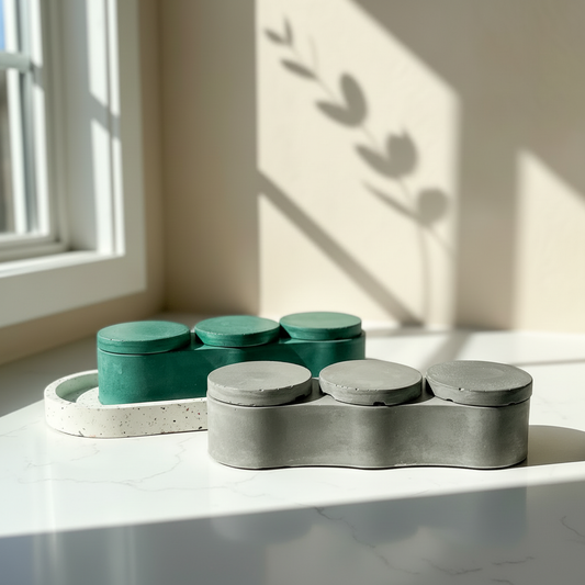 Stone storage salt and pepper container