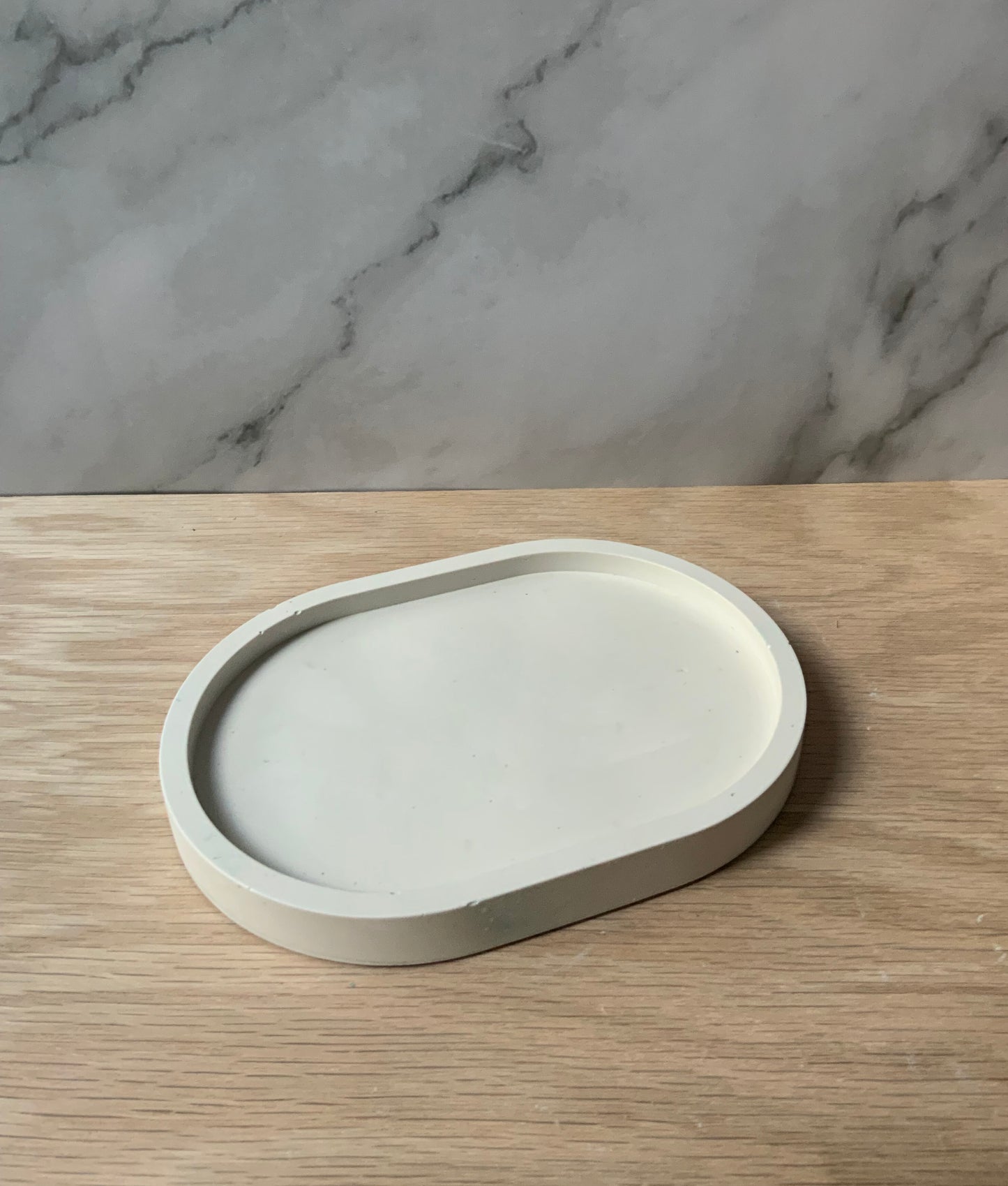 Concrete Oval Tray Small | candle tray | trinket tray modern