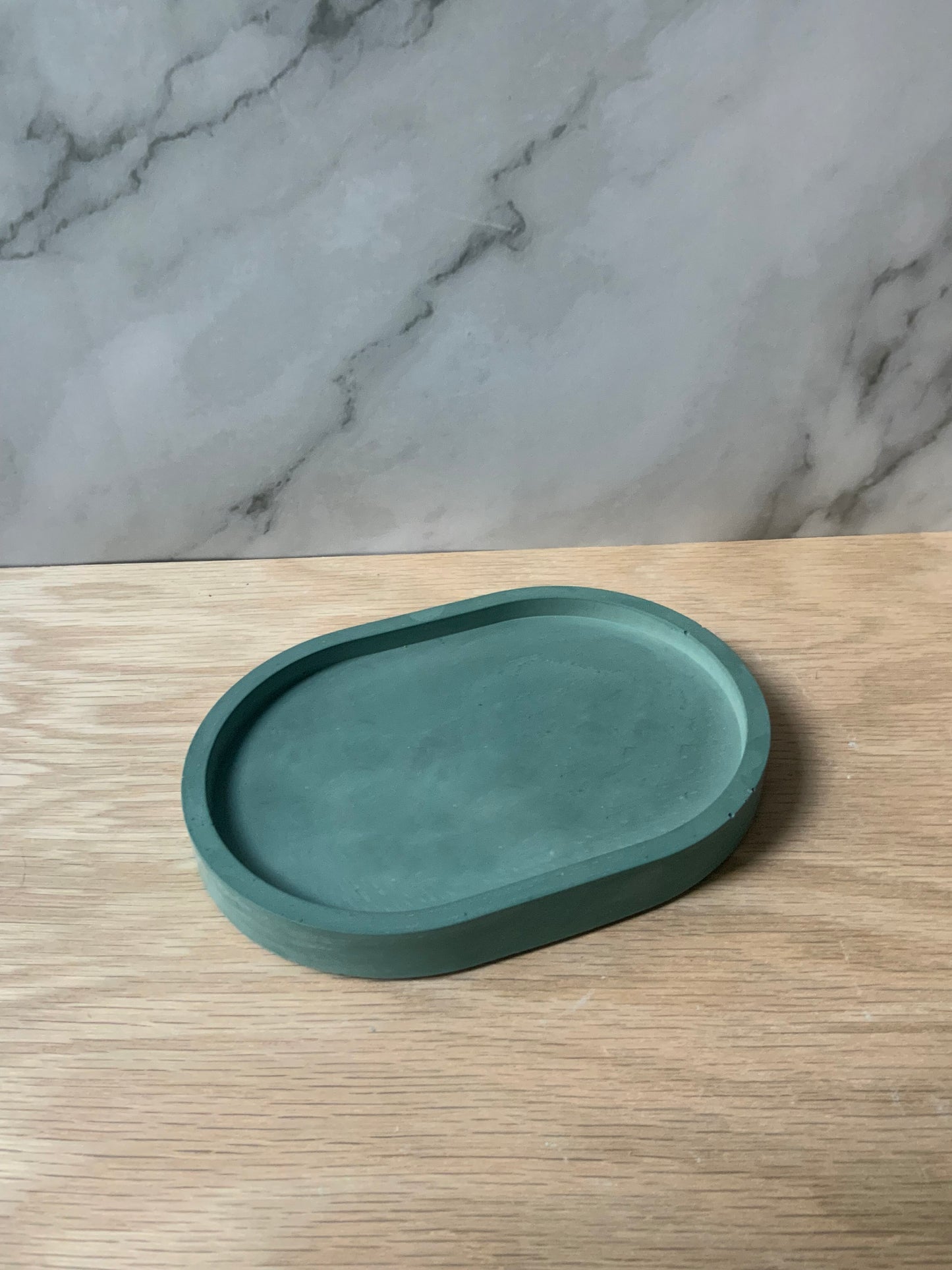 Concrete Oval Tray | candle catch all | Plant tray | Cement pill tray