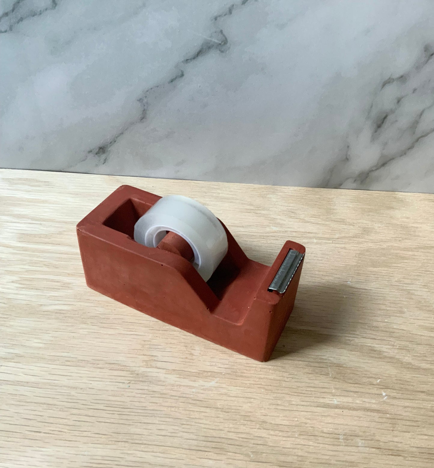 Cement Tape Dispenser | Modern Industrial Office Decor | Unique Concrete Desk Accessory | Stylish and Functional Tape Holder | Office Gift