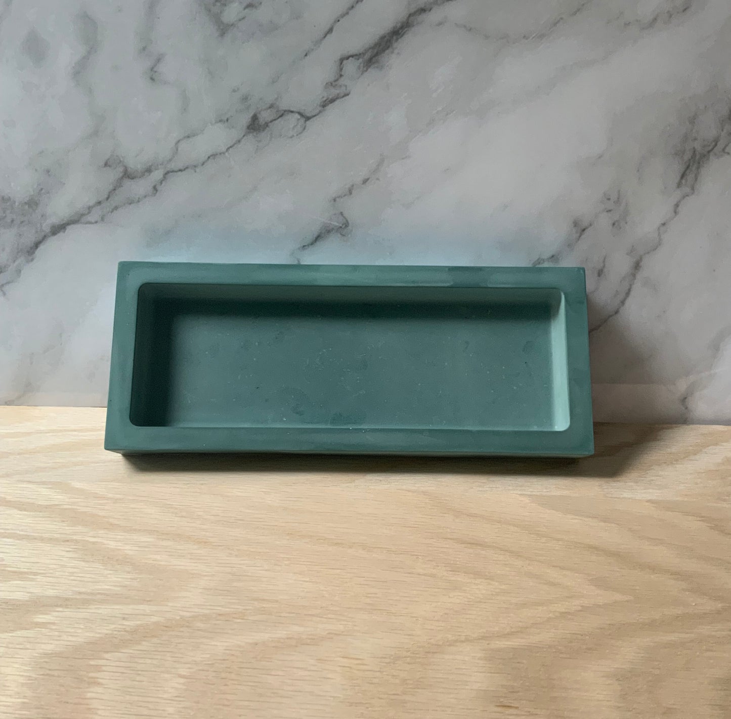 Concrete rectangle Tray Large | Candle or Soap Trivet | Modern Catchall Tray | Bathroom Tray