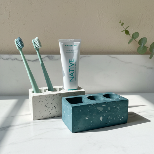 Terrazzo Modern Stone Bathroom Organizer | Terrazzo Concrete Gypsum decor