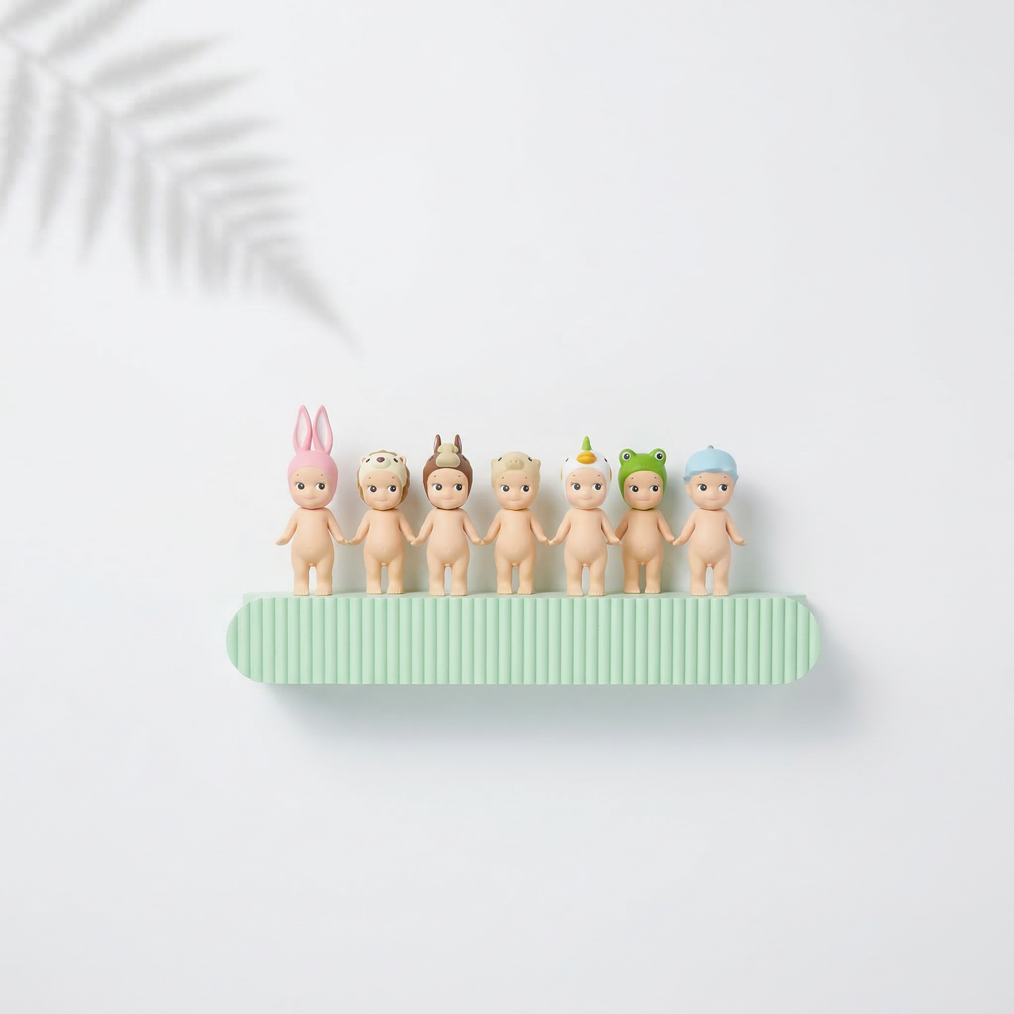 Reversible Fluted Wall Shelf - 6" & 12" Pop Mart Smiski Display Ledge Mini Nordic 3D Printed Collectibles Dovetail Mount