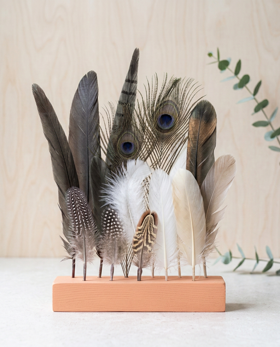 Concrete Dried Flower or Feather Display Bar