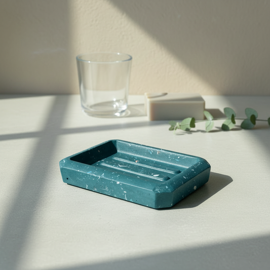 Terrazzo Stone Soap Dish | modern bathroom decor
