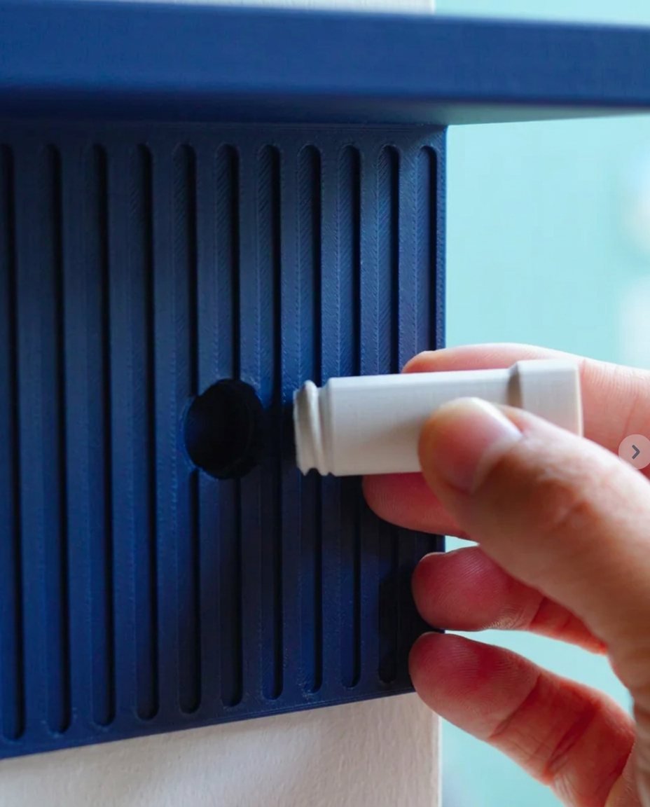 Entryway Wall Shelf with Hooks, 3D Printed Key Holder, Minimalist Wall Shelf