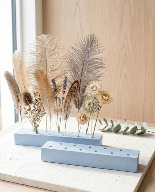 Concrete Dried Flower or Feather Display Bar