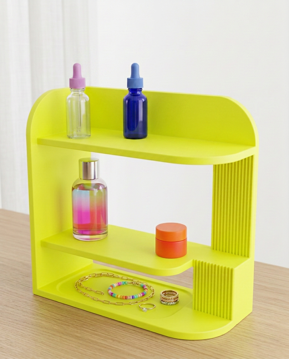 3D Printed Perfume Shelf, Vanity Organizer, Perfume Display Stand, Bathroom Counter Shelf
