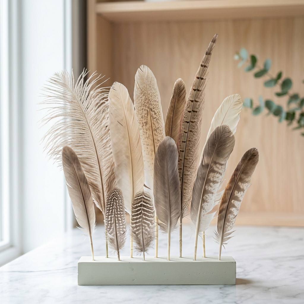Concrete Dried Flower or Feather Display Bar