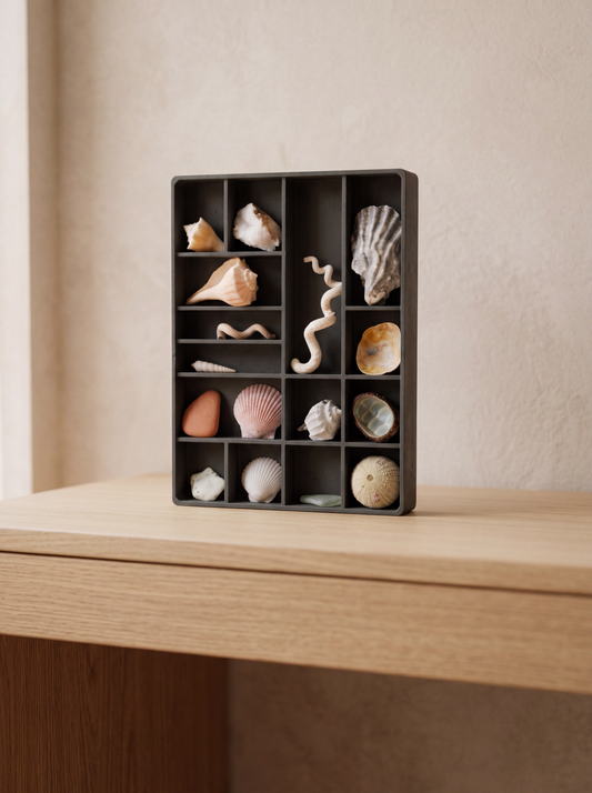 3D Printed Curio Shelf | Miniature Display Shelf for Collectibles | Shadow Box Wall Decor