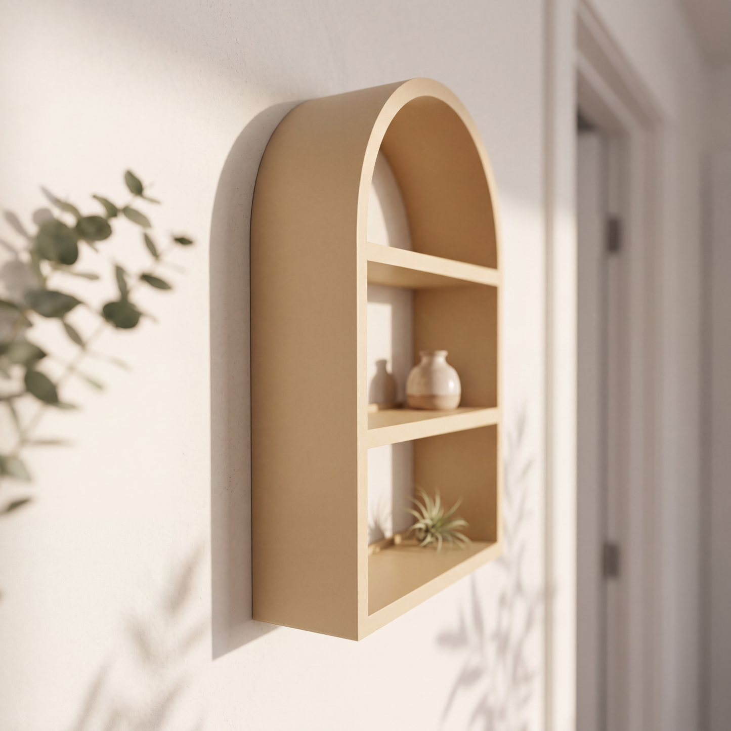 Arch Wall Shelf for Mini Figures, 3D Printed Collectible Shelf