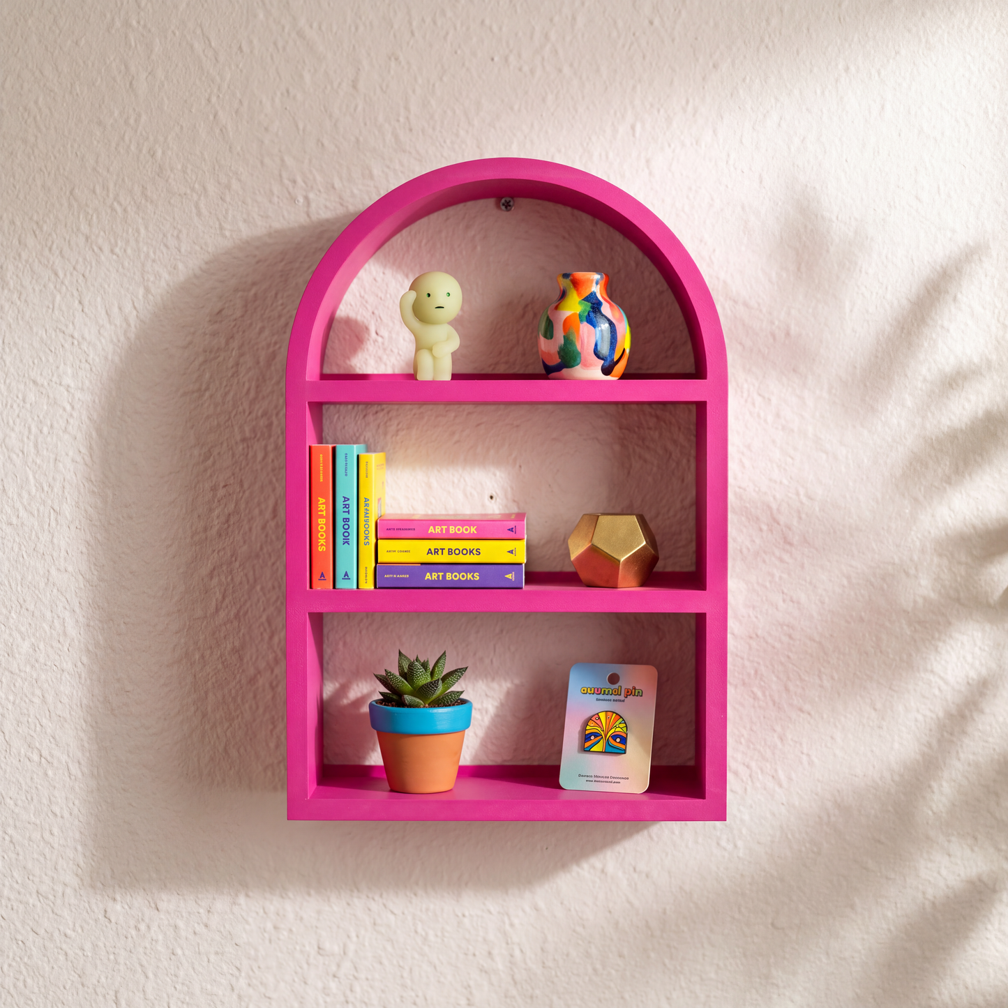 Arch Wall Shelf for Mini Figures, 3D Printed Collectible Shelf