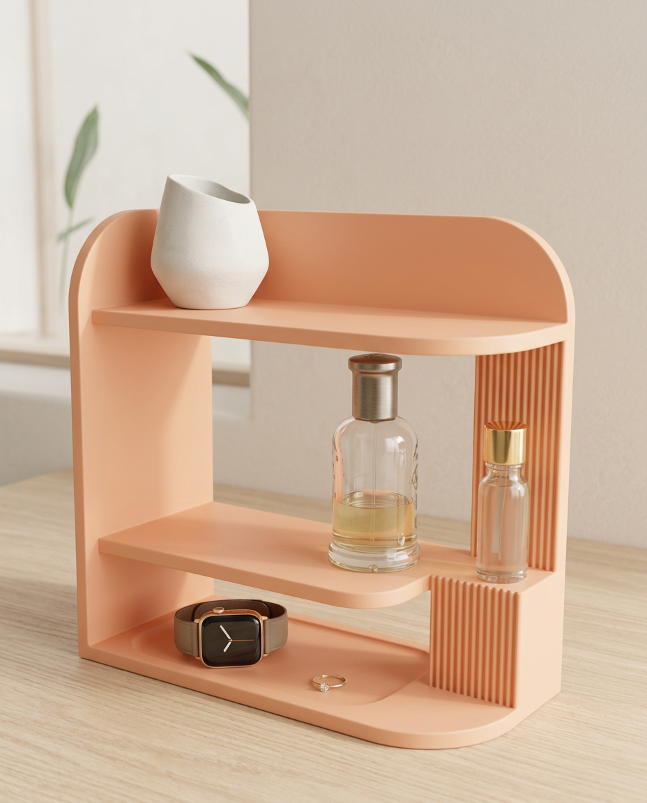 3D Printed Perfume Shelf, Vanity Organizer, Perfume Display Stand, Bathroom Counter Shelf