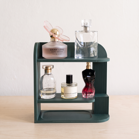 3D Printed Perfume Shelf, Vanity Organizer, Perfume Display Stand, Bathroom Counter Shelf