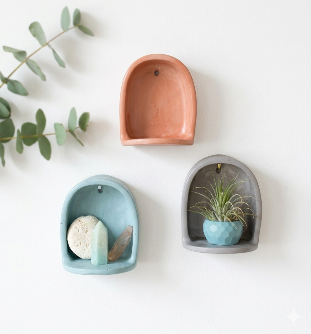 Wall Niche Shelf - Mini Altar Arch for Crystals, Air Plants & Trinkets