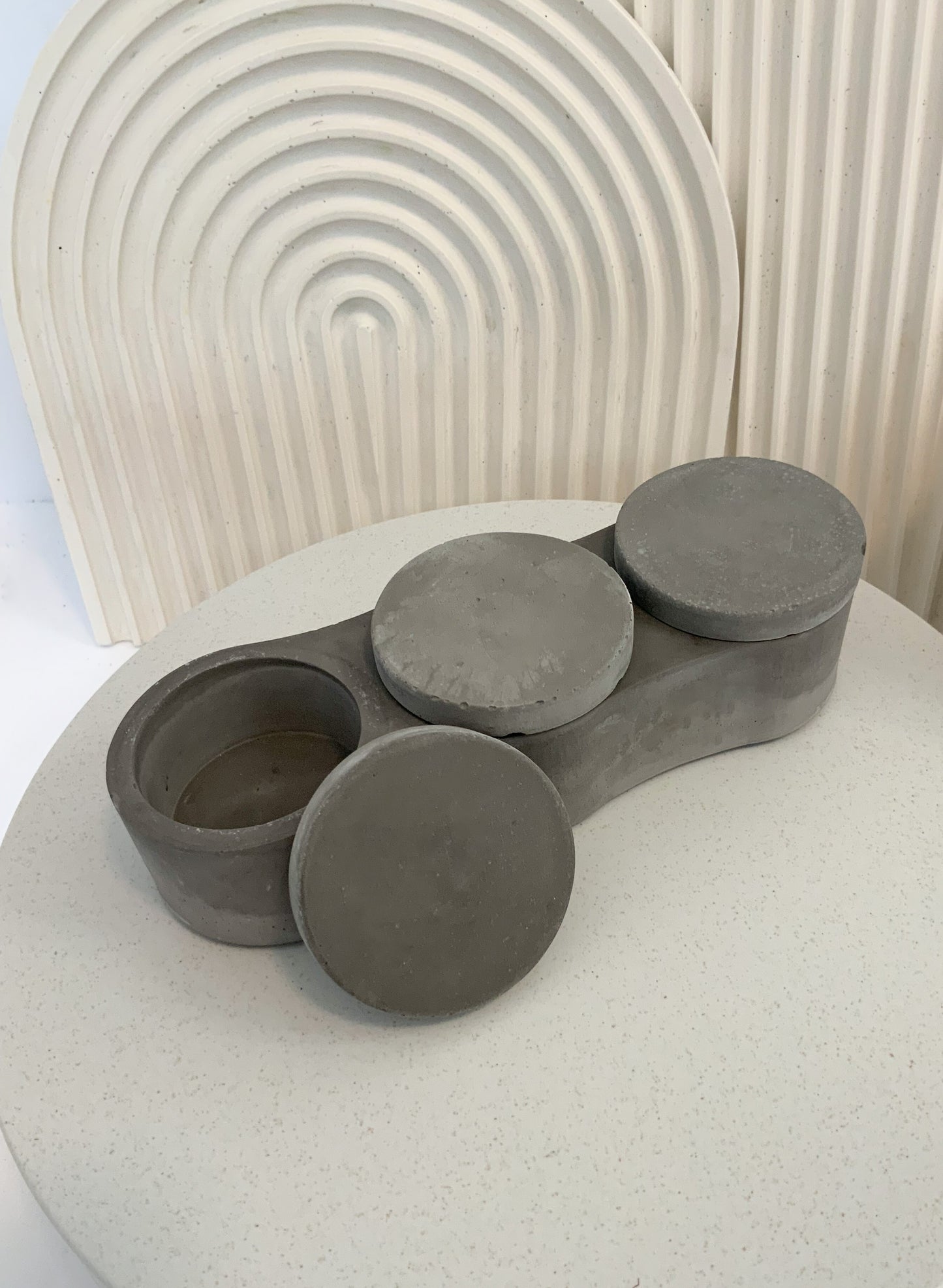 Stone storage salt and pepper container