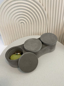 Stone storage salt and pepper container