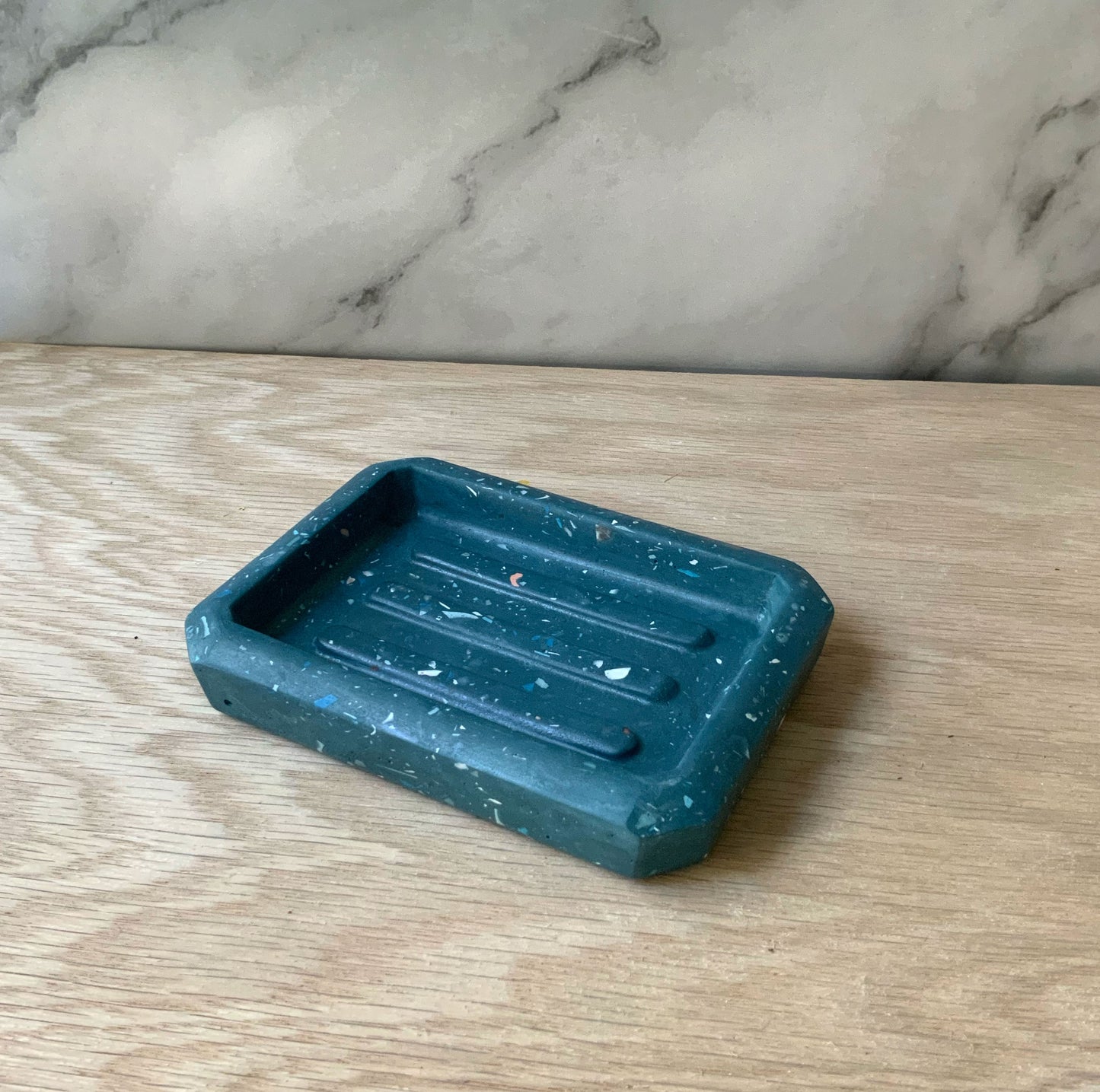 Terrazzo Stone Soap Dish | modern bathroom decor