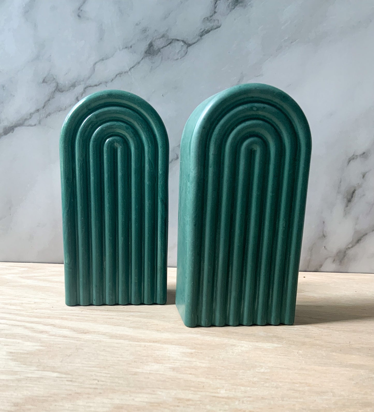 Arch Shape Book Ends or shelf art- set of 2