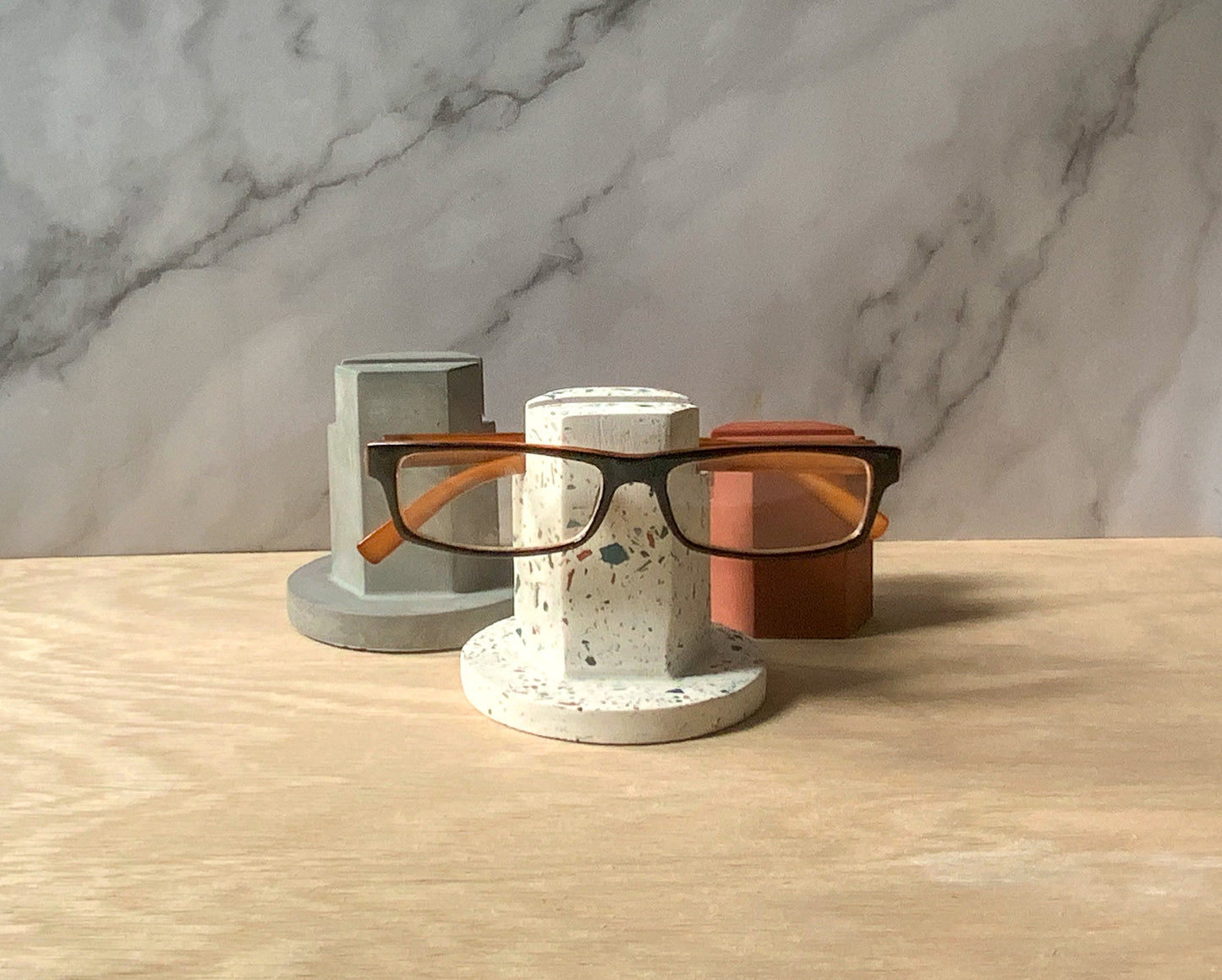 Terrazzo glasses holder | Modern cement sunglass stand | Eye glasses display