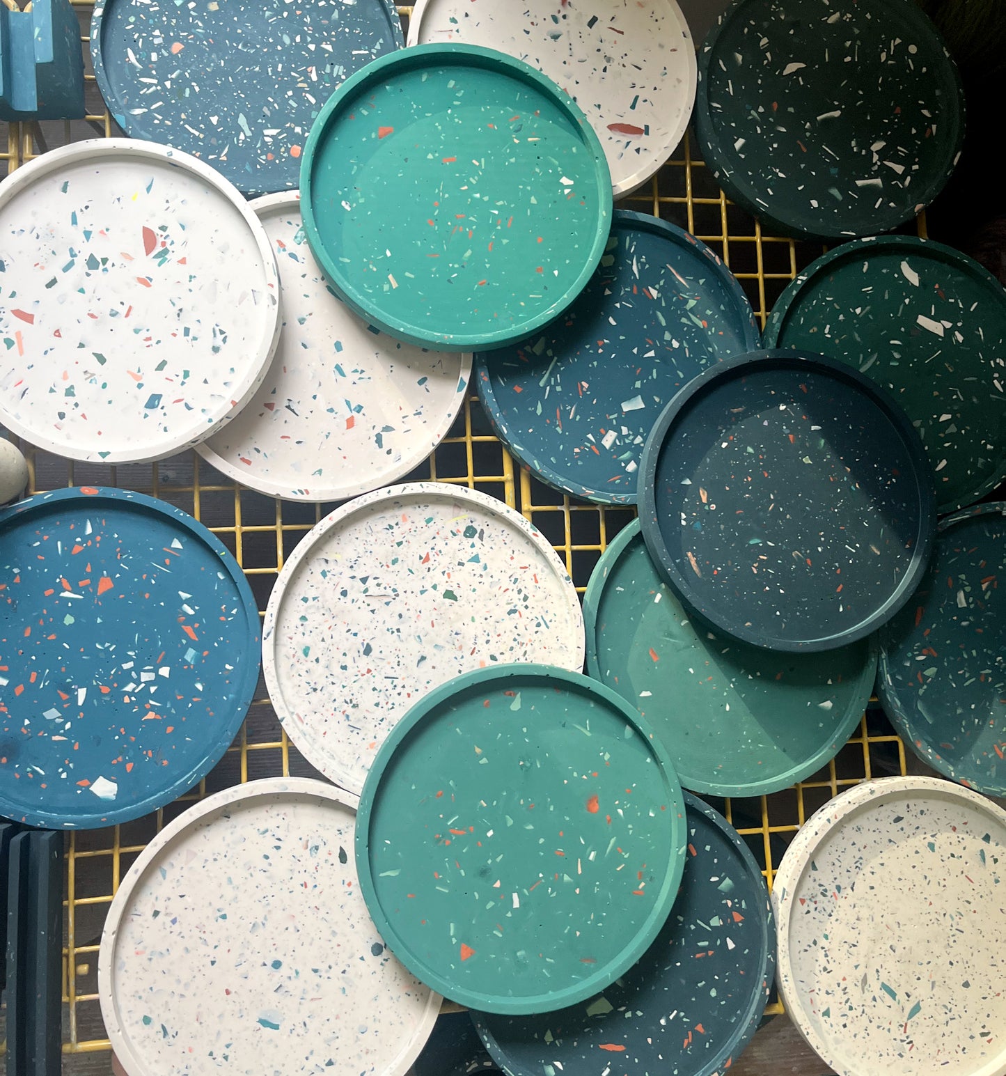 Terrazzo Lazy Susan Turntable round 7" | Cement home decor | Circular Tray for kitchen (Copy)