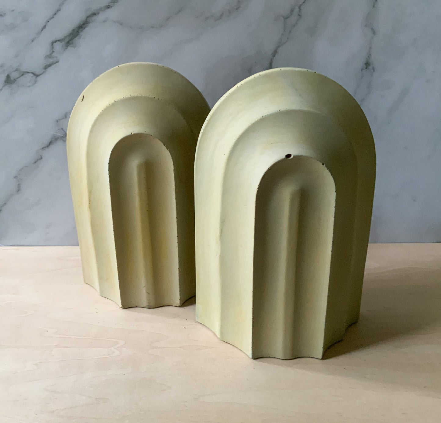 Heavy Arch Bookend for Modern Homes and Minimalist Concrete Decor