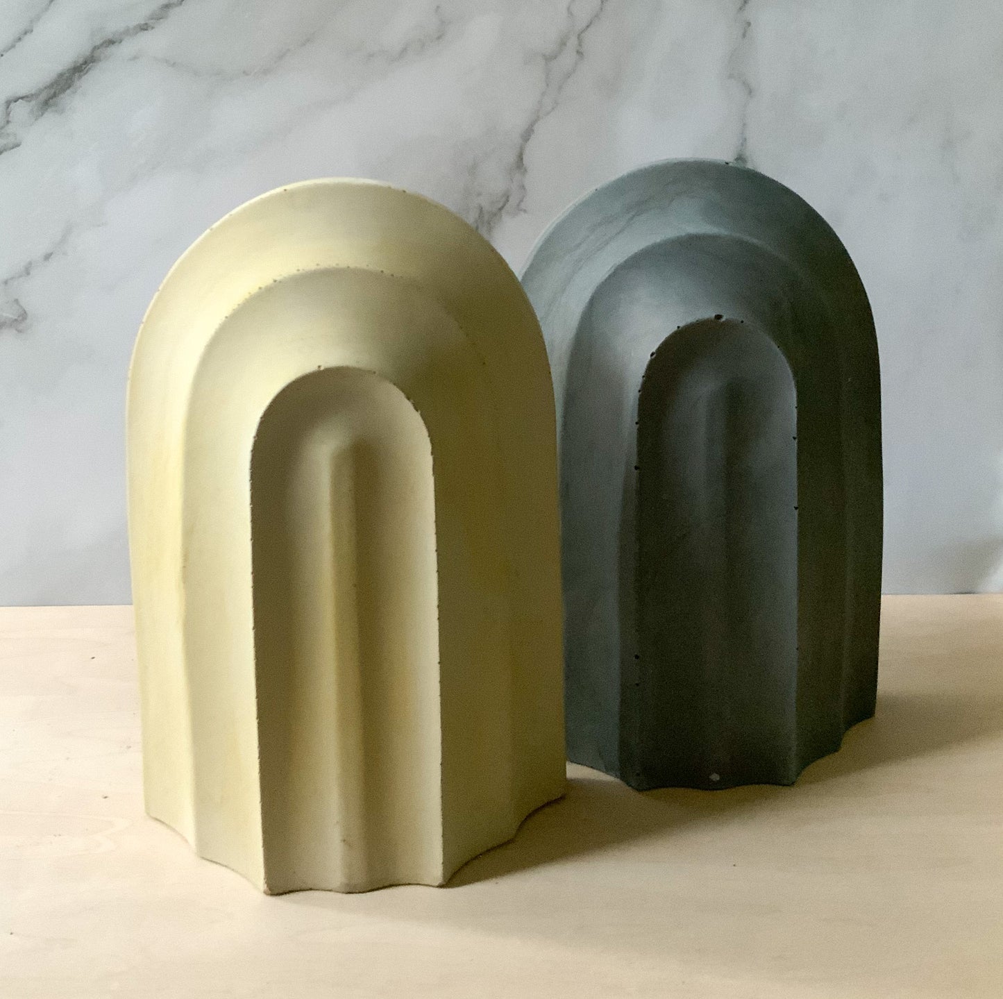 Heavy Arch Bookend for Modern Homes and Minimalist Concrete Decor