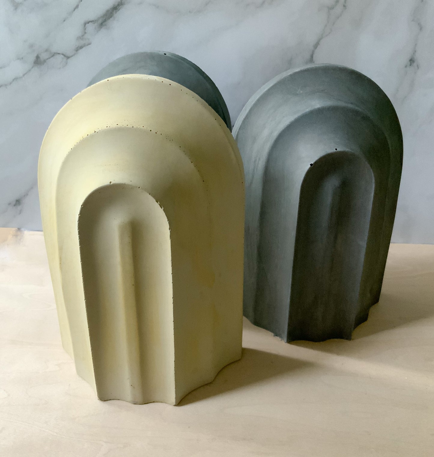 Heavy Arch Bookend for Modern Homes and Minimalist Concrete Decor