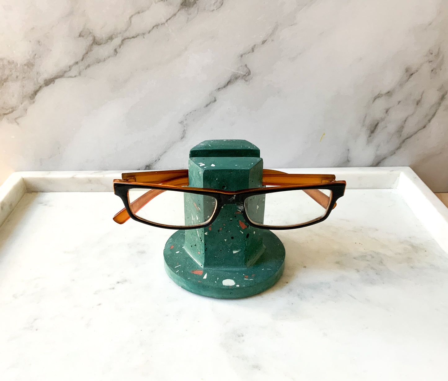 Terrazzo glasses holder | Modern cement sunglass stand | Eye glasses display