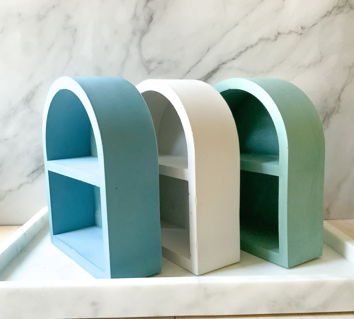 Minimalist Arch Shelf: Elegant Display Stand for Miniatures, Curios & Altar Items - Tabletop or Wall Decor