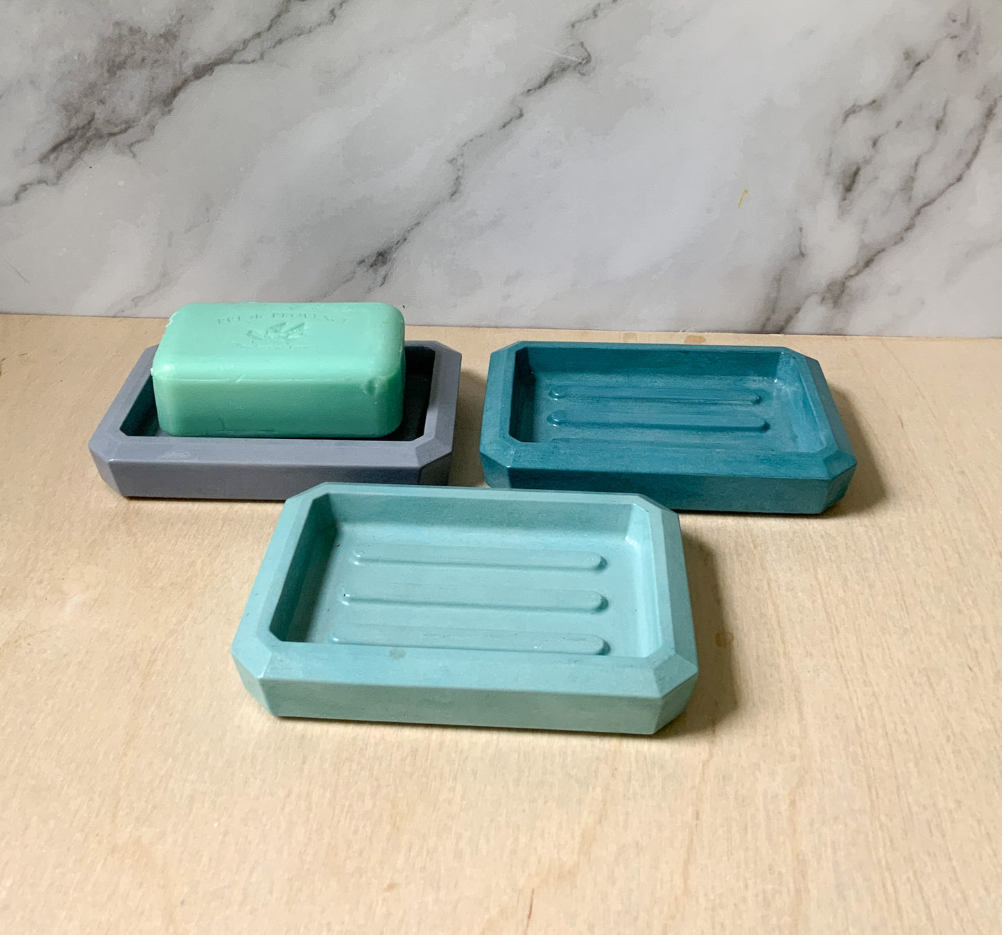 Concrete Rectangular Soap Dish