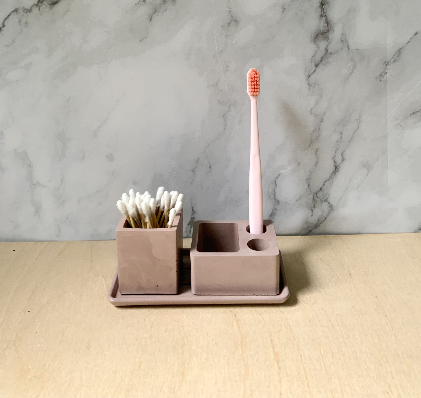 Concrete Bathroom Accessory Set- Medium