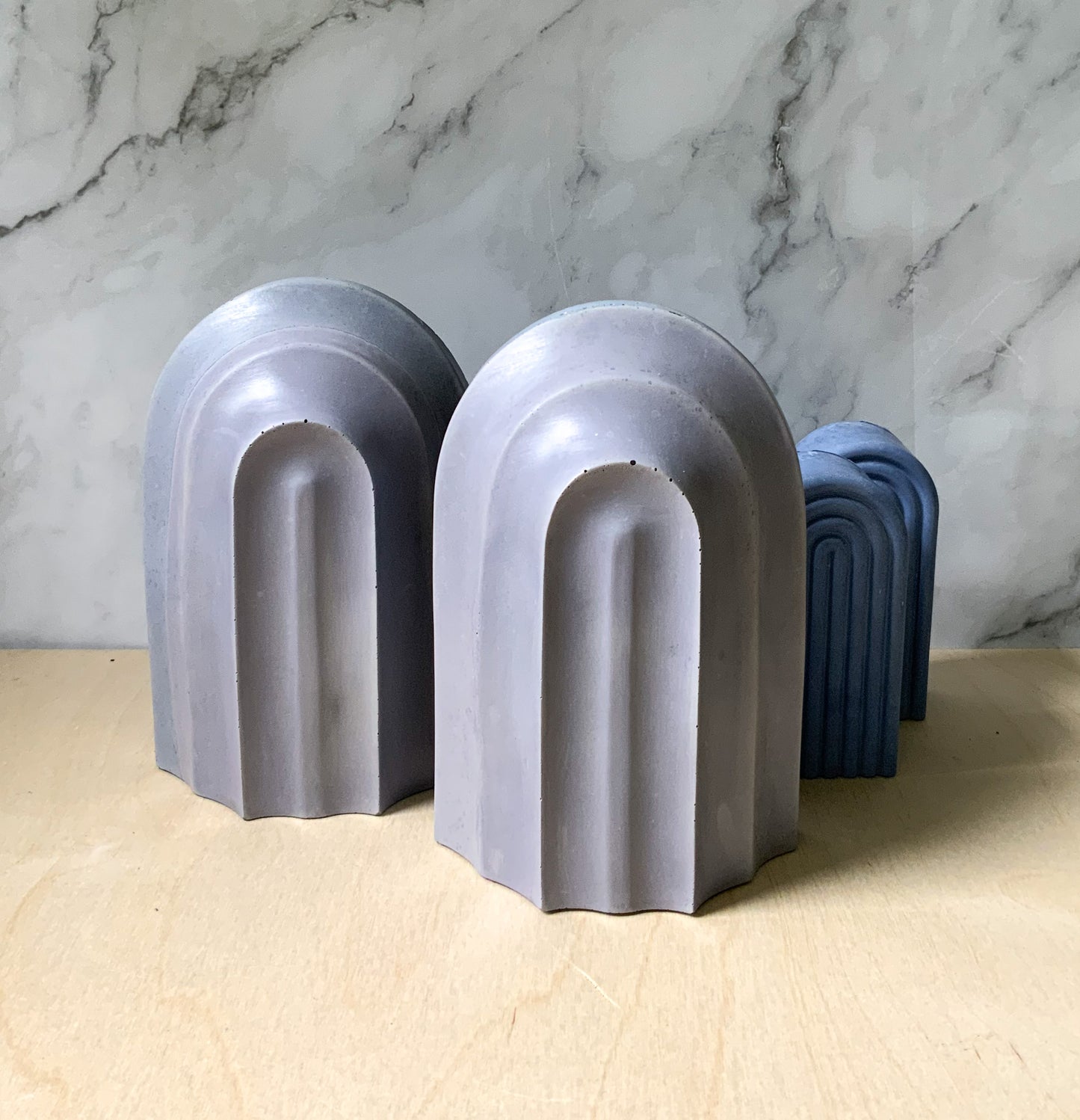 Heavy Arch Bookend for Modern Homes and Minimalist Concrete Decor