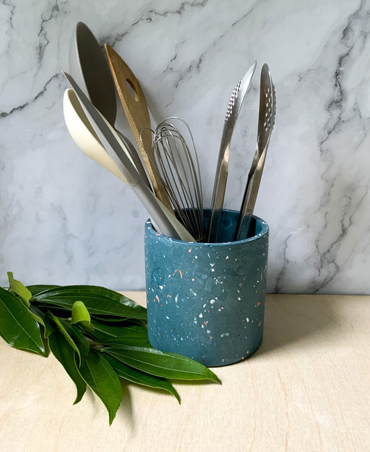 Terrazzo Utensil Holder or Plant Pot