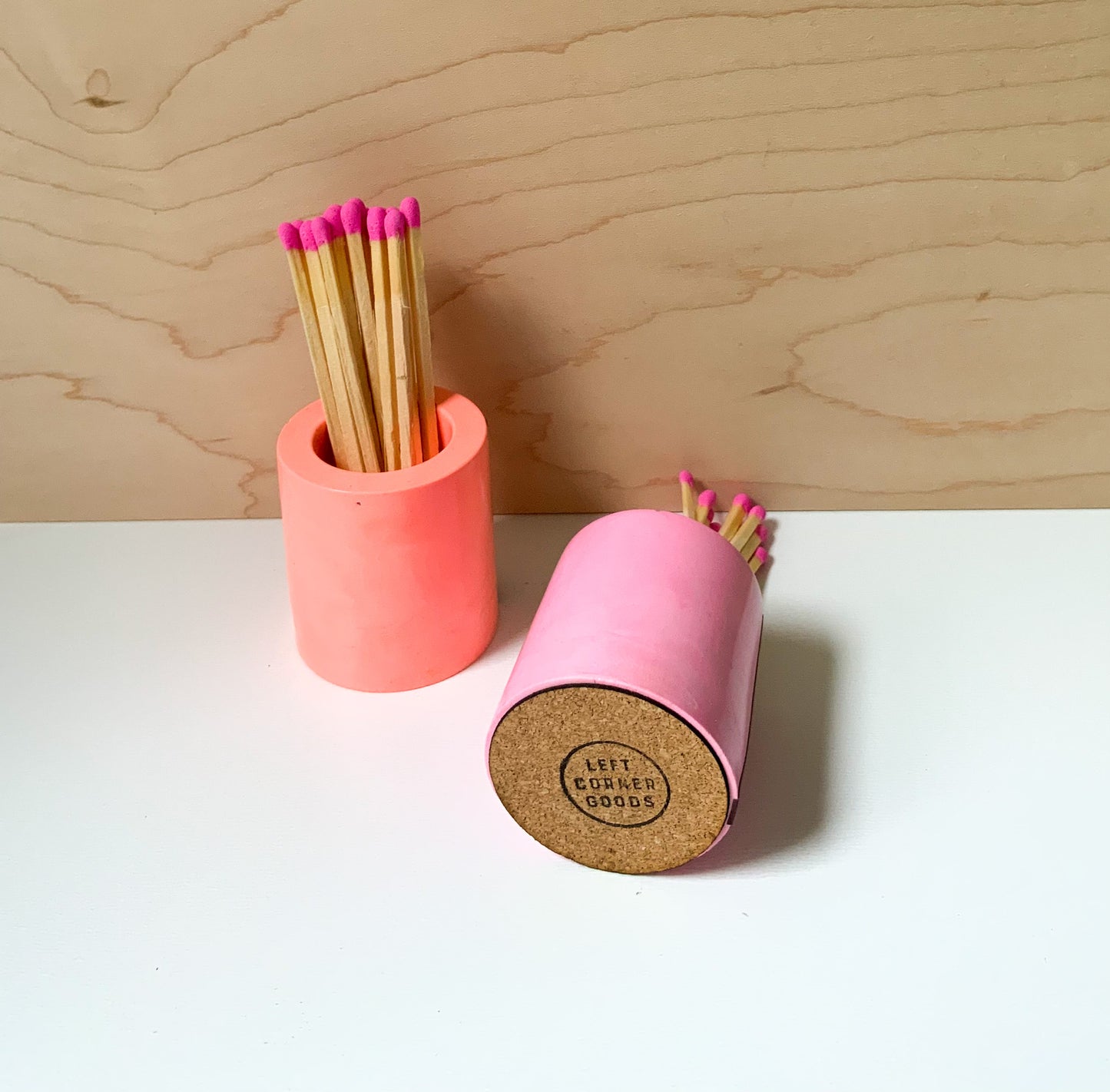 Neon Match stick holder gypsum cement | fluorescent match striker maximalist