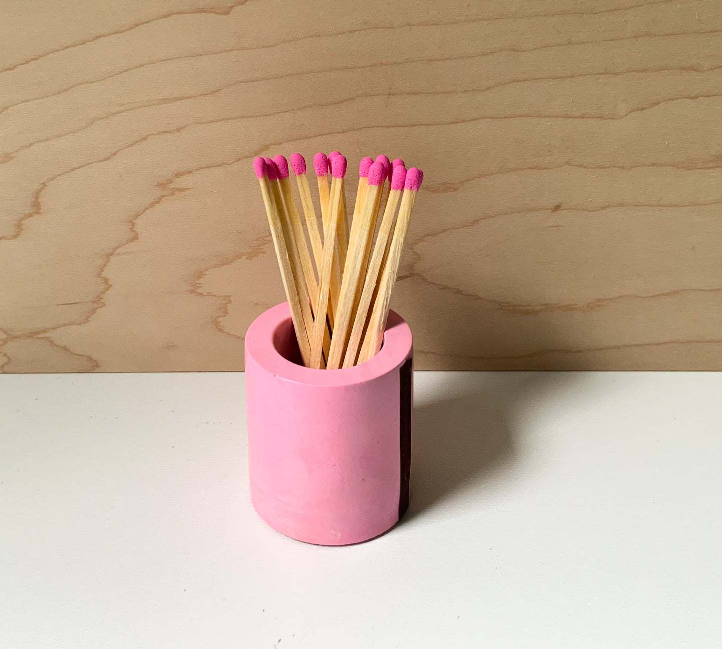 Neon Match stick holder gypsum cement | fluorescent match striker maximalist