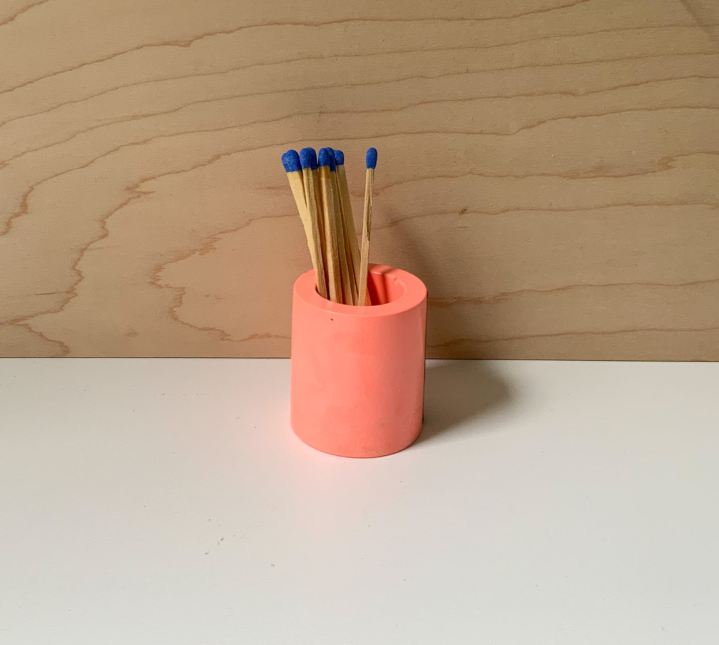 Neon Match stick holder gypsum cement | fluorescent match striker maximalist