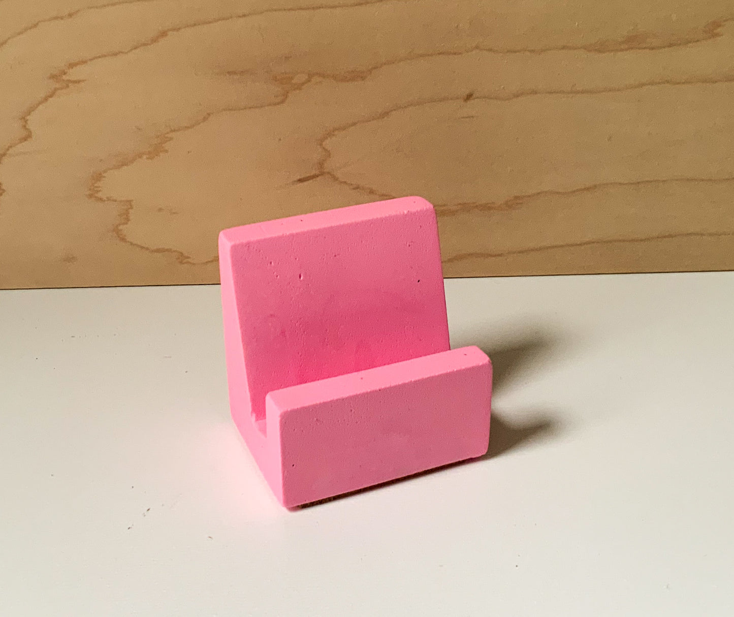 Neon Phone Holder, Concrete Cell Stand, Desk Organization