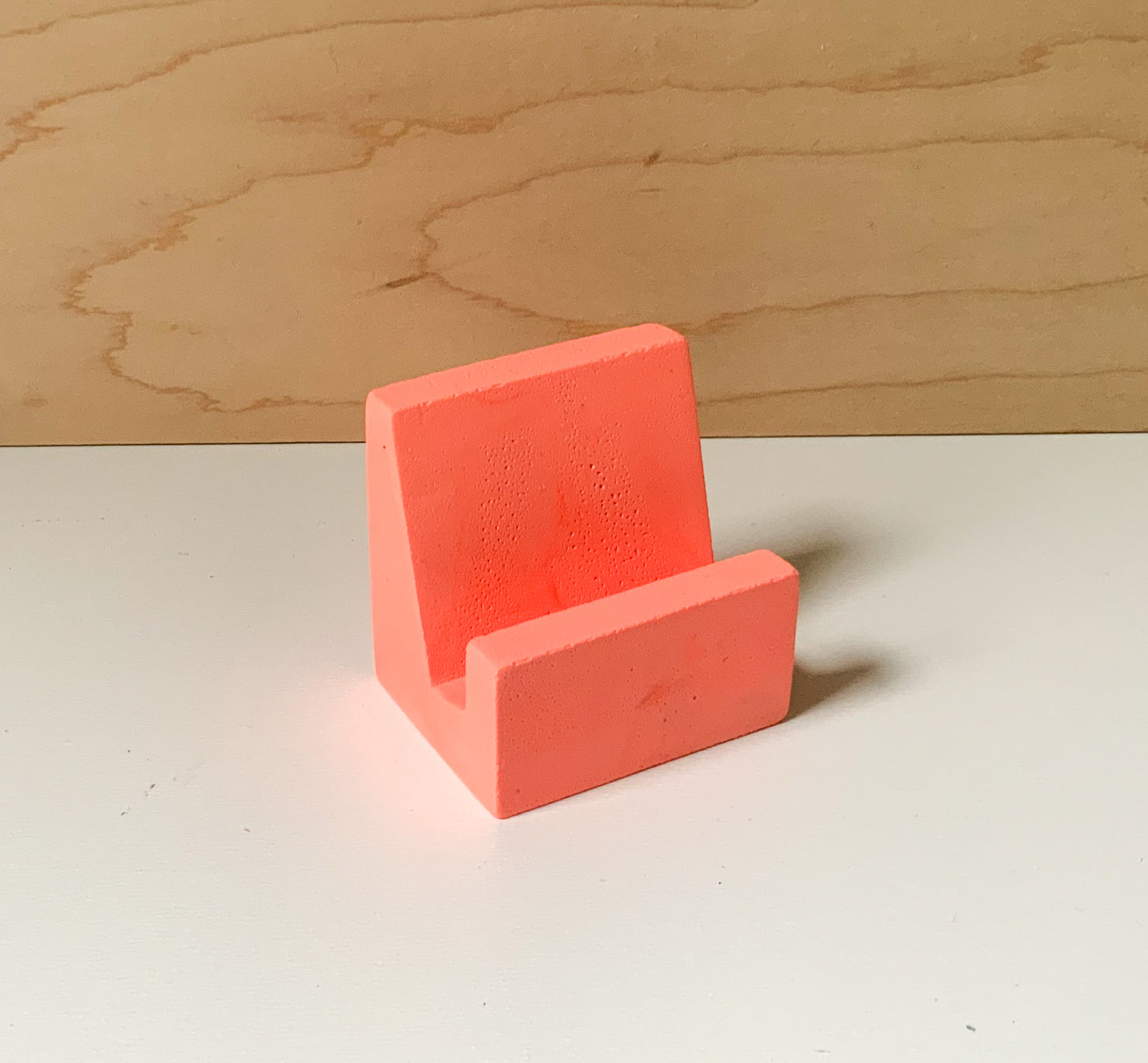 Neon Phone Holder, Concrete Cell Stand, Desk Organization