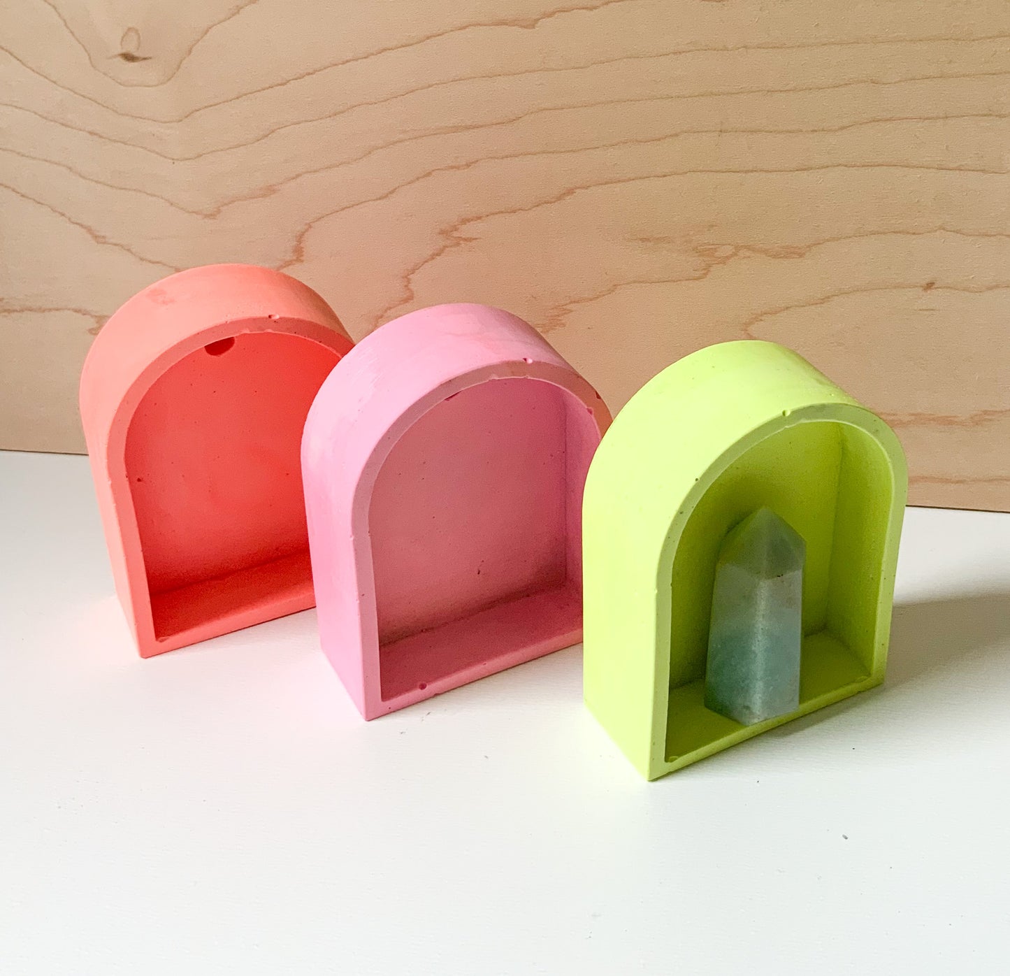 Neon Trinket shelf arch | Curio Nordic shelf | Modern wall decoration | Miniature storage | Arch shelf for wall