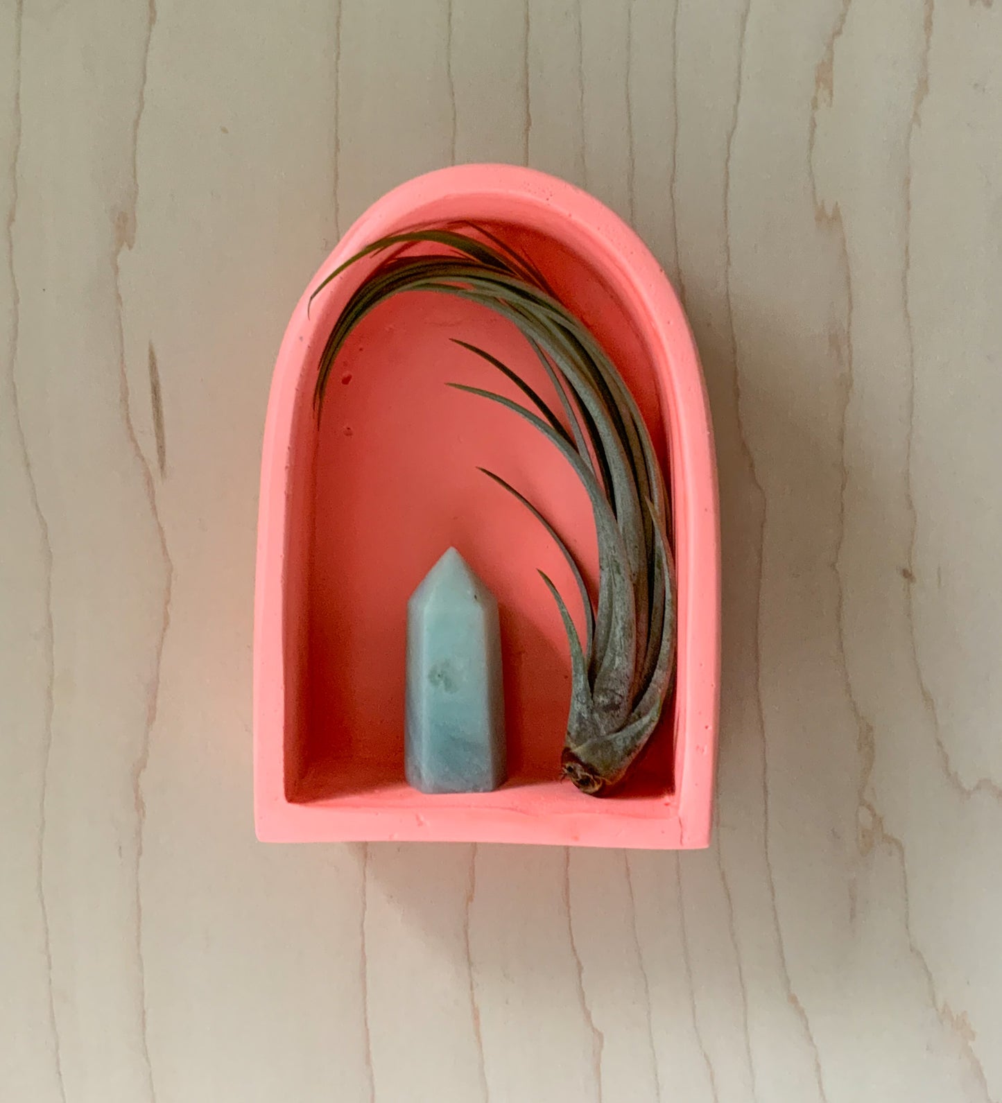 Neon Curio Arch Shelf for Trinkets, Wall Altar, Shrine, or Oddities Shelf