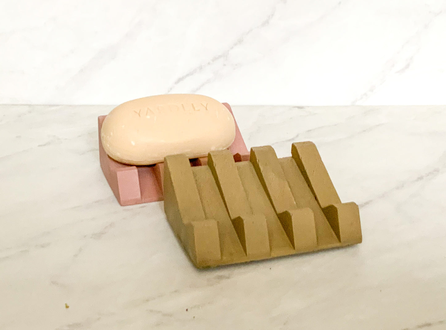 Upright Colorful Concrete Soap Dish