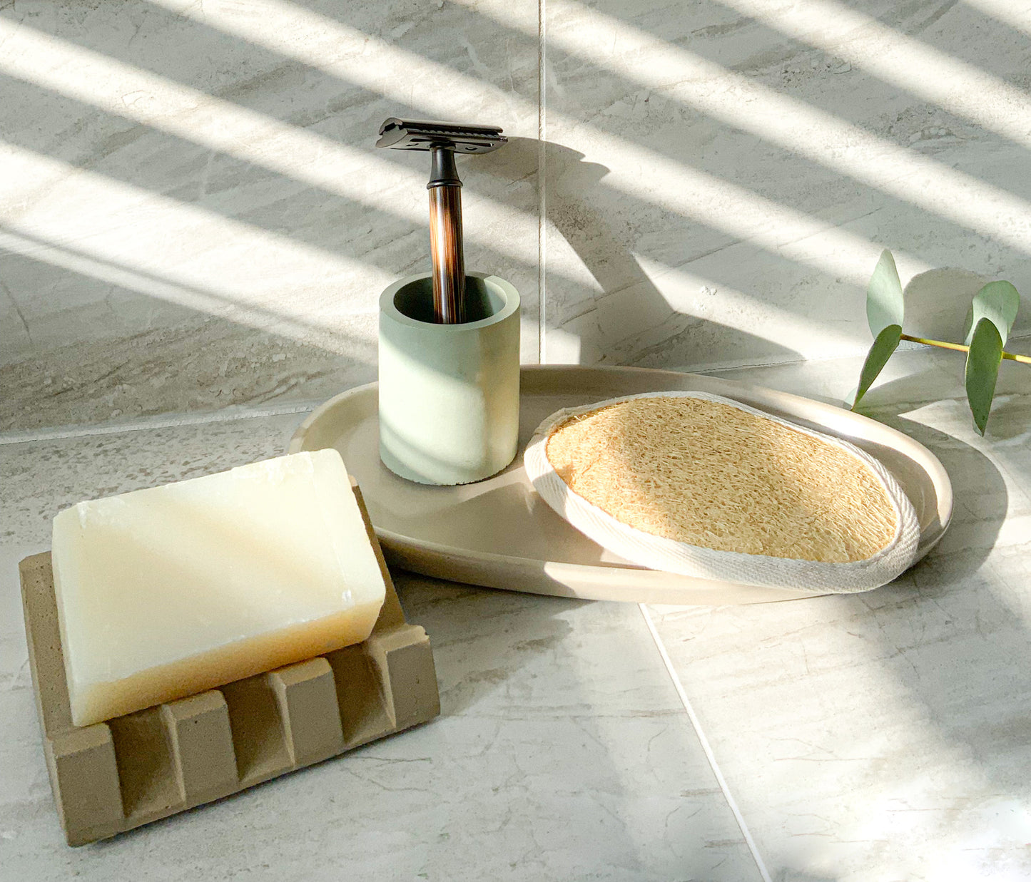 Upright Colorful Concrete Soap Dish