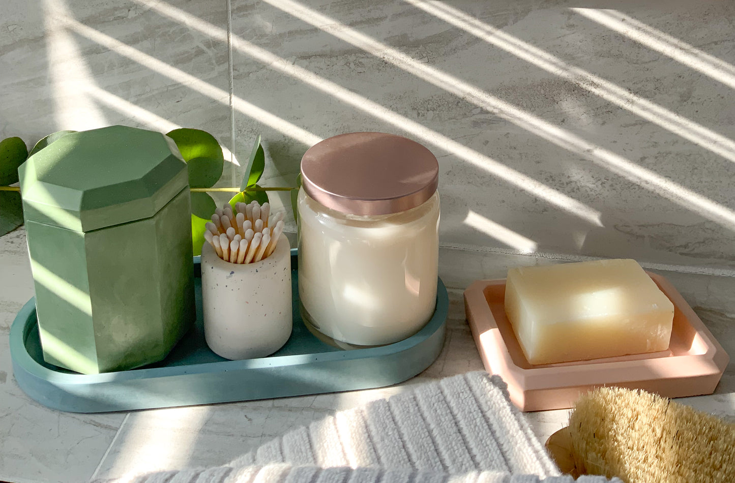 Concrete Rectangular Soap Dish