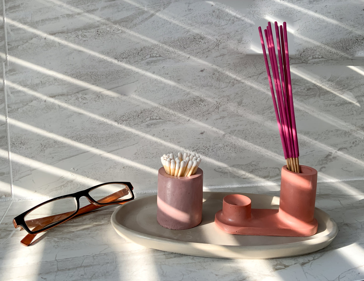 Concrete Oval Tray | candle catch all | Plant tray