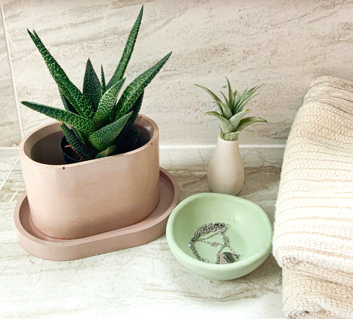 Succulent stone planter